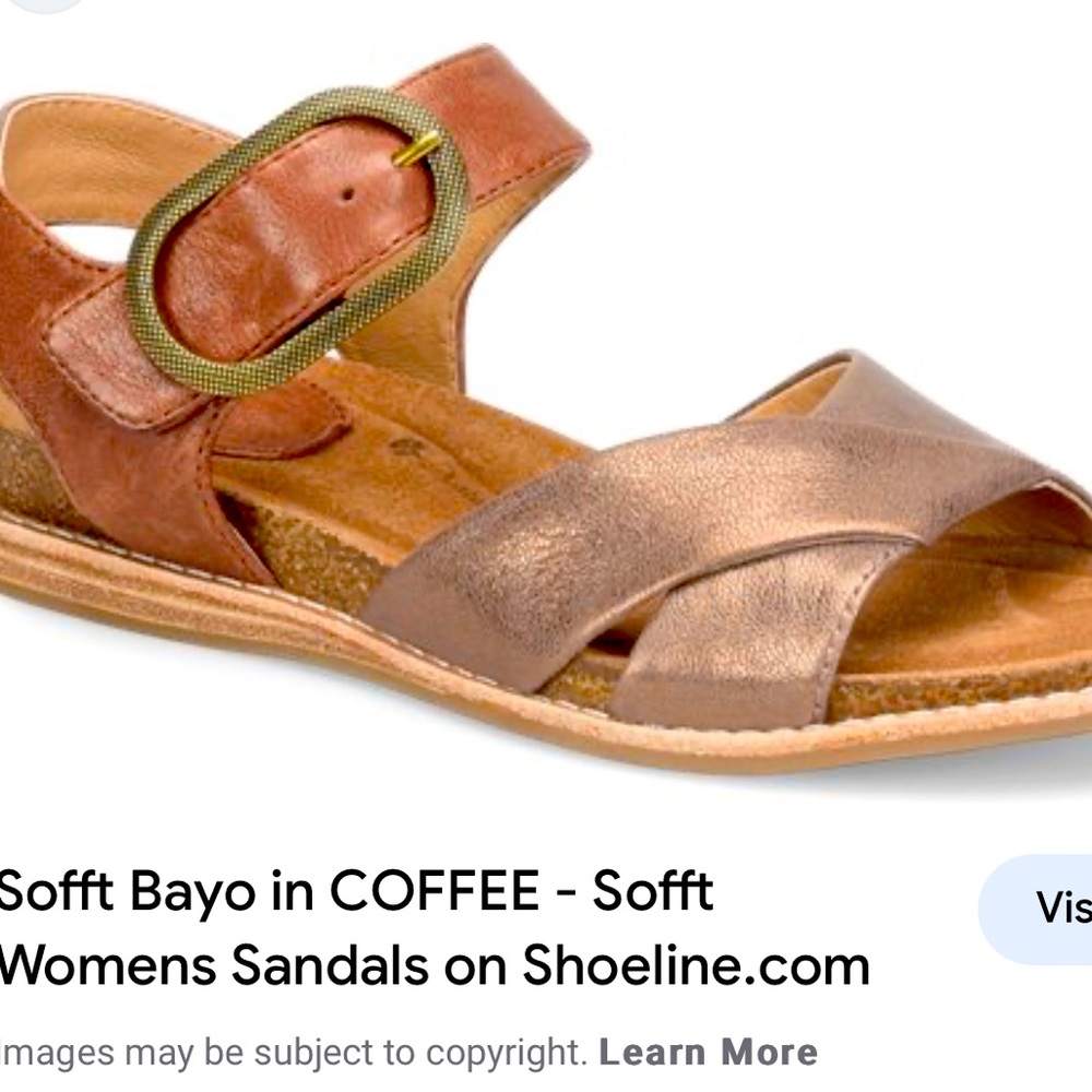 UNWORN Sofft Suede Italian Leader SANDAL IN COFFEE Size 8M